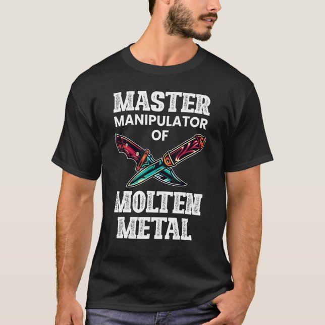 T-shirt Mens Maître Manipulateur Forge Forge Graphi (Devant)