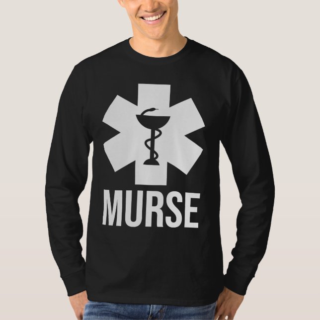 T-shirt Mens Male Nurse  Murse Rn Lpn Cna (Devant)