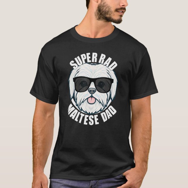 T-shirt Mens Maltese Dad  Fatheru2019s Day Dog Dad Menu201 (Devant)