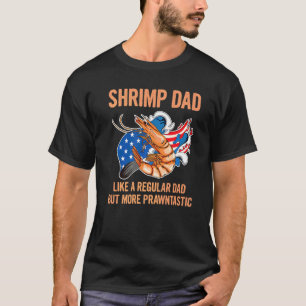 T-shirt Mens Mangeant Citation De Crevettes Pour Un Père D