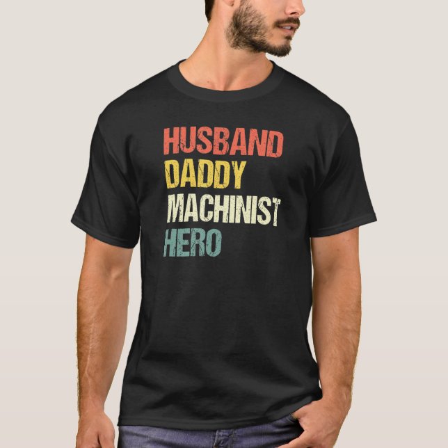 T-shirt Mens Mari Daddy Machinist Hero Moteur Cn (Devant)