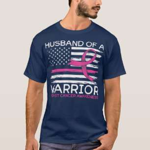 T-shirt Mens Mari d'un guerrier Cancer du sein pour le sei