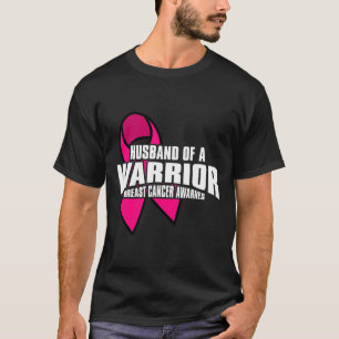 T-shirt Mens Mari D'Un Guerrier Sensibilisation Au Cancer