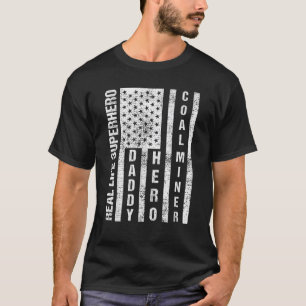T-shirt Mens Mari Papa Héros Charbon Miner Père Jour Cadea