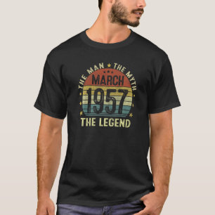T-shirt Mens Mars 1957 L'Homme Mythe Légende 65 Ans B