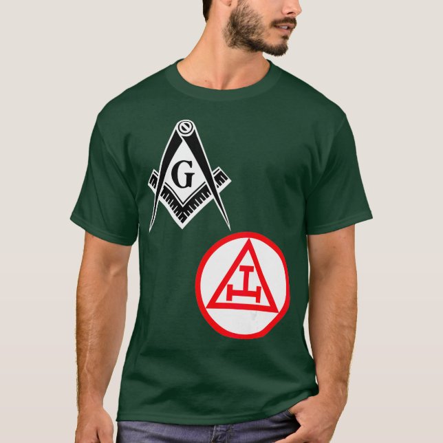T-shirt Mens Mason Royal Arc Split T Masonic York Rite (Devant)