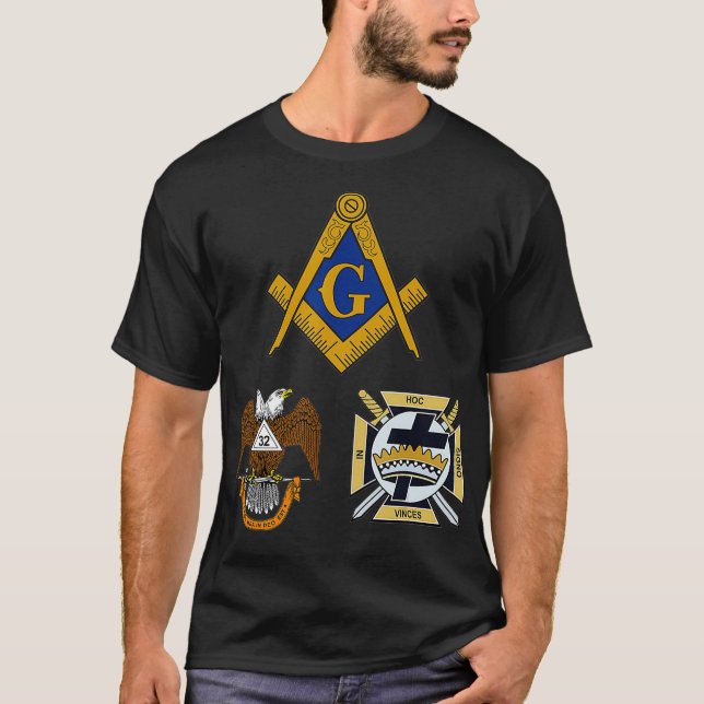 T-shirt Mens Mason Scottish Rite Knights Templar T York (Devant)