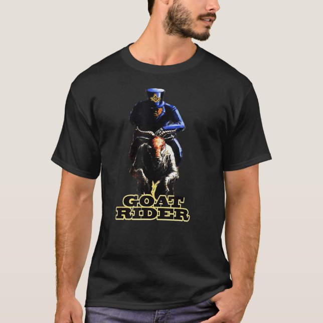 T-shirt Mens Masonic Goat Rider T Shirt Mason (Devant)