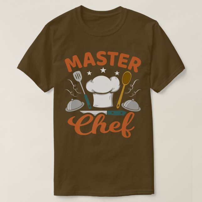 T-shirt Mens Master Chef Cuisine Drôle Cook (Design devant)