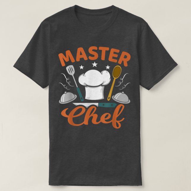 T-shirt Mens Master Chef Cuisine Drôle Cook (Design devant)