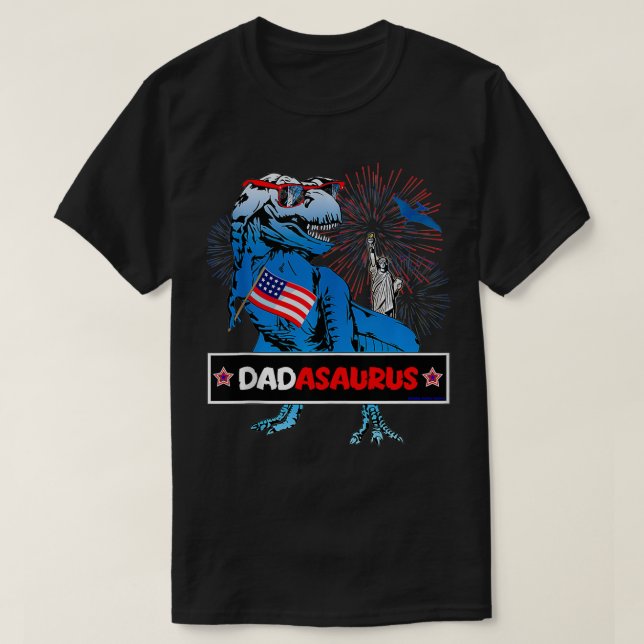 T-shirt Mens Matching Famille 4 juillet Patriotique DADASA (Design devant)