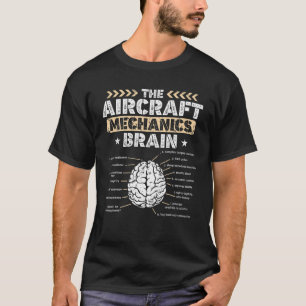 T-shirt Mens Mécanique d'aéronef Cerveau Mécanique d'a