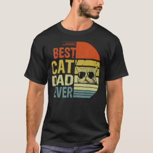 T-shirt Mens Meilleur Chat Papa Jamais Retro Vintage Chat