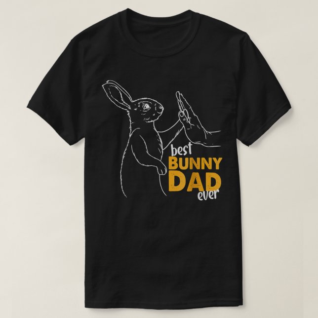 T-shirt Mens Meilleur Lapin Papa Jamais Rabin Papa Lapin P (Design devant)