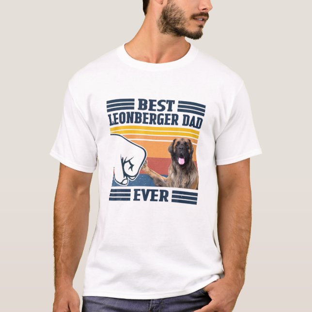 T-shirt Mens Meilleur Leonberger Papa Jamais Drôle Amateur (Devant)