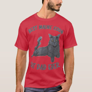 T-shirt Mens Meilleur Maine Coon Papa Jamais Père Cat Papa