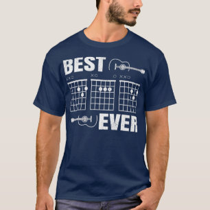 T-shirt Mens Meilleur papa jamais Guitare Chord Guitariste