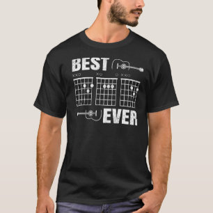 T-shirt Mens Meilleur papa jamais Guitare Chord Guitariste