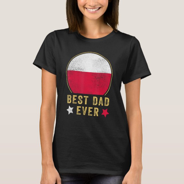 T-shirt Mens Meilleur Papa Jamais Polonais Père Pays Polog (Devant)