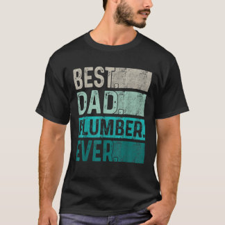 T-shirt Mens meilleur papa plomber jamais rétro Vintage pè