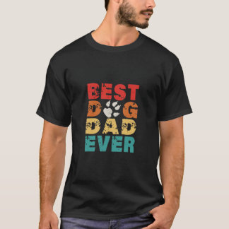 T-shirt Mens Meilleur père chien Jamais père Vintage rétro