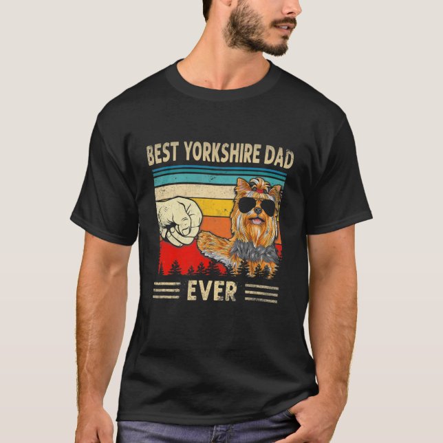 T-shirt Mens Meilleur Père du Yorkshire Jamais Yorkshire T (Devant)