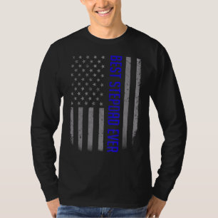 T-shirt Mens Meilleur Stepdad Jamais Drapeau Américain Pou