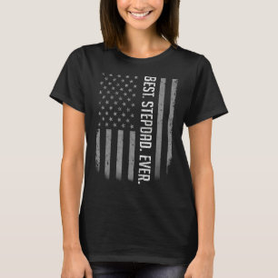 T-shirt Mens Meilleur Stepdad Jamais Drapeau Américain Pou