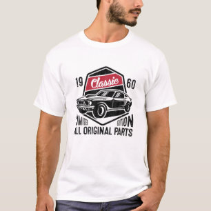 T-shirt Mens Mens 1960 Funny Voitures Classiques Cadeau Po