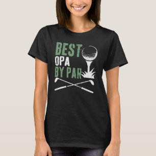 T-shirt Mens Mens Best Opa By Par Fête des pères Golf Gran