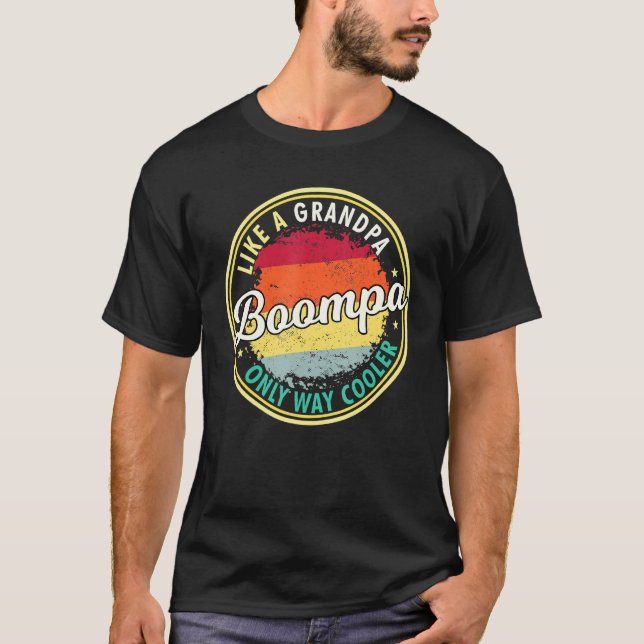 T-shirt Mens Mens Boompa Comme Un Grand-Père Seulement Way (Devant)