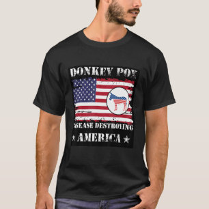 T-shirt Mens Mens Donkey Pox La Maladie Détruisant Amériqu