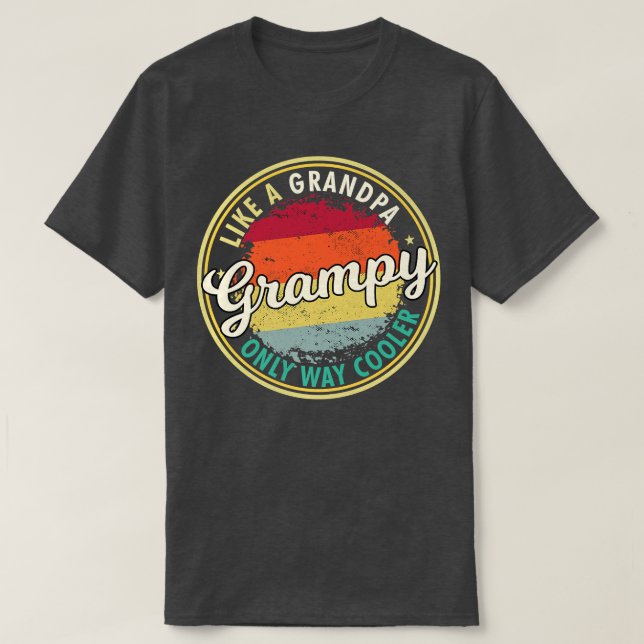 T-shirt Mens Mens Grampy comme grand-père seulement chemin (Design devant)