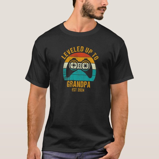 T-shirt Mens Mens Grandpa To Be New Papa First Time Grandf (Devant)