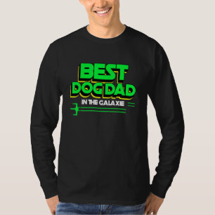 T-shirt Mens Mens Meilleur Chien Papa Dans Le Chien Galaxy
