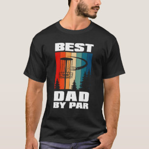 T-shirt Mens Mens Meilleur Papa Par Disque Golf