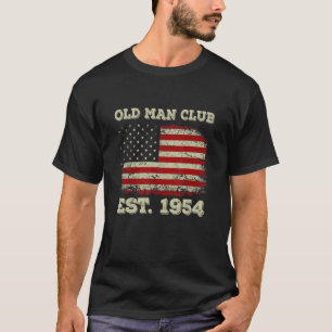 T-shirt Mens Mens Old Man Club Fondé En 1954