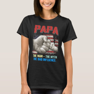 T-shirt Mens Mens Papa L'Homme Le Mythe La Mauvaise Influe