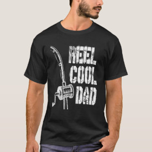 T-shirt Mens Mens Reel Cool Papa Pêche papa papa papa père