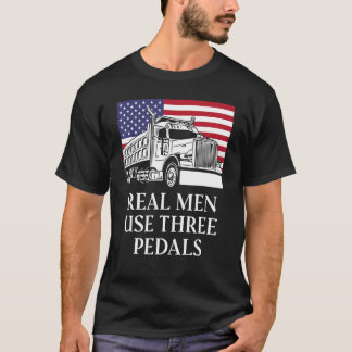 T-shirt Mens Mens Vrais Hommes Utiliser Trois Pédales Manu