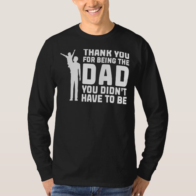 T-shirt Mens Merci D'Être Papa Stepdad (Devant)