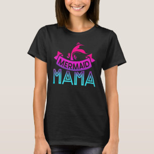 T-shirt Mens Mermaid Mama pour anniversaire Ocean Party Fe
