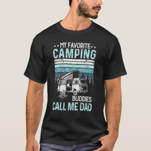 T-shirt Mens Mes Camping Amies Préférées Appelez-Moi Papa