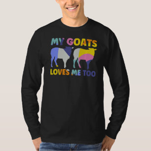 T-shirt Mens Mes Chèvres M'Aiment Aussi Les Chèvres