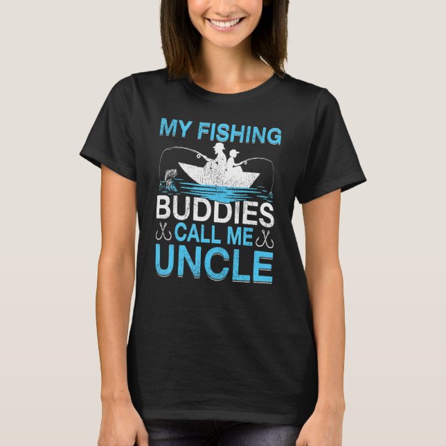 T-shirt Mens Mes Épouses De Pêche Appelent Oncle Pêche Pèr (Devant)