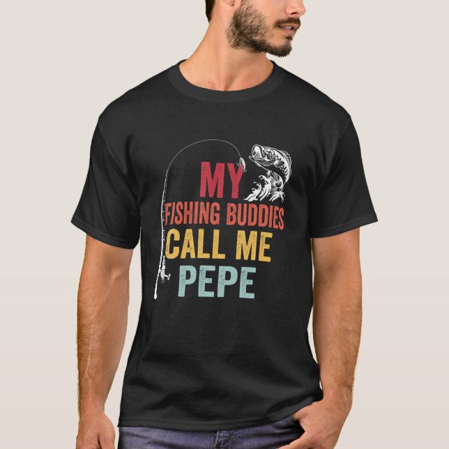 T-shirt Mens Mes Épouses De Pêche Préférées Appelez-Moi Po (Devant)