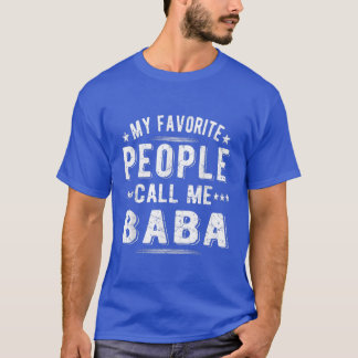 T-shirt Mens Mes Favoris Appelent Moi Baba Grand-pa Baba 