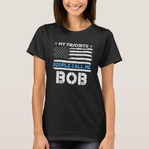 T-shirt Mens Mes Favoris Appelent Moi Bob Usa Drapeau Fath