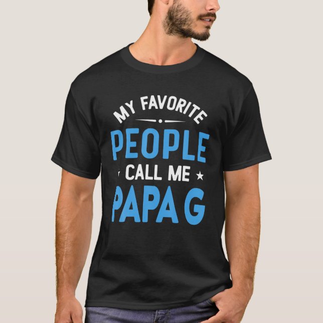 T-shirt Mens Mes Favoris Appelent Moi Papa G Funny Papa (Devant)