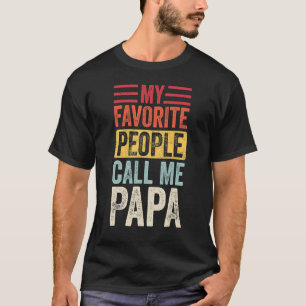 T-shirt Mens Mes Favoris Appelent Moi Papa Vintage Funny